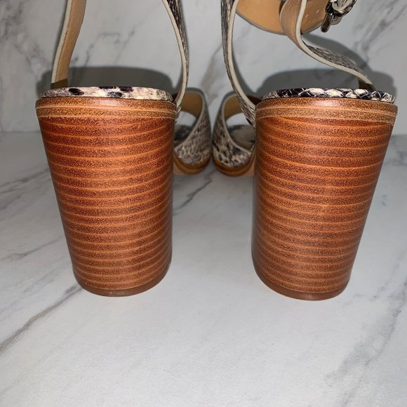 NIB MARC FISHER Leather Snakeskin Heels - Picture 3 of 4